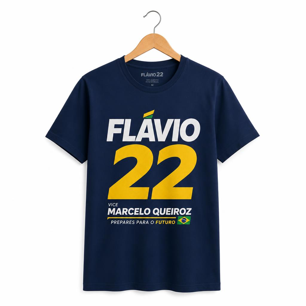 Camiseta Flávio Bolsonaro 26 Azul marinho